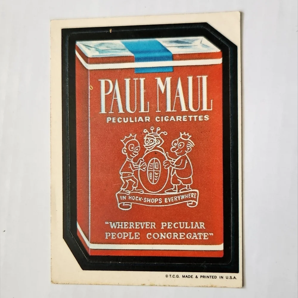 ✨VINTAGE 1973 Topps Wacky Packages Series 1 PAUL MAUL Sticker Short Print Rare